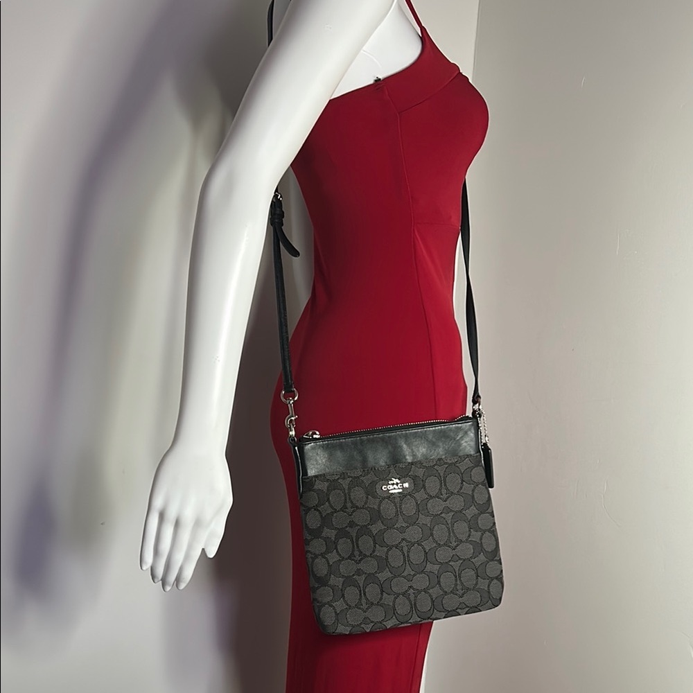 Coach, Messenger Logo Brown and Tan Crossbody Bag - Picture 3 of 6
